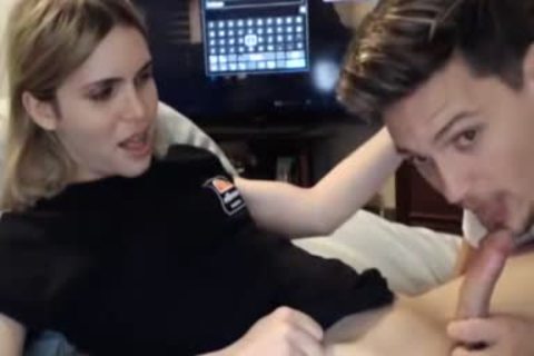 filthy blonde lady-man acquires suck job-stimulation Online