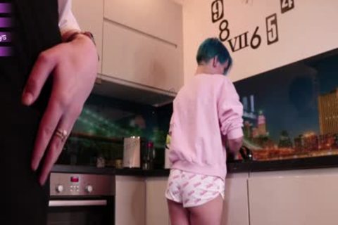 sexual Trans bonks taut vagina In Kitchen