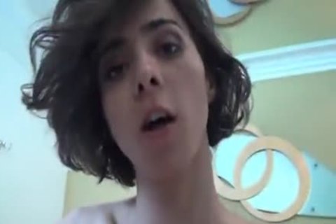 juicy brunette receives fucked Ans Takes ejaculation On Her bazookas