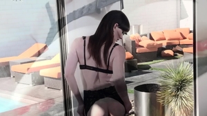 TransAngels: Brunette Natalie Mars riding dildo