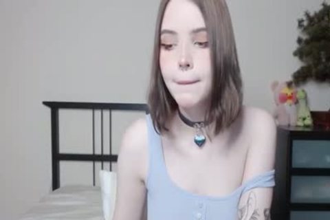 skinny lady-man cutie With Natural love muffins Strokes Her Girly penis