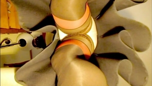 BlueGirl70 stunning Red stockings Upskirt