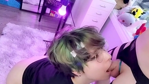 lustful Femboy Sucks A Flacid Piece Of dong
