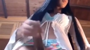 tasty tgirl latin chick Strokes Her Shecock