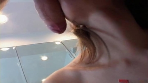 Devil's Tgirls: Busty Blonde Jolie Takes a Titty Creampie